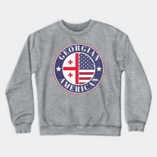 Proud Georgian-American Badge - Georgia Flag Crewneck Sweatshirt